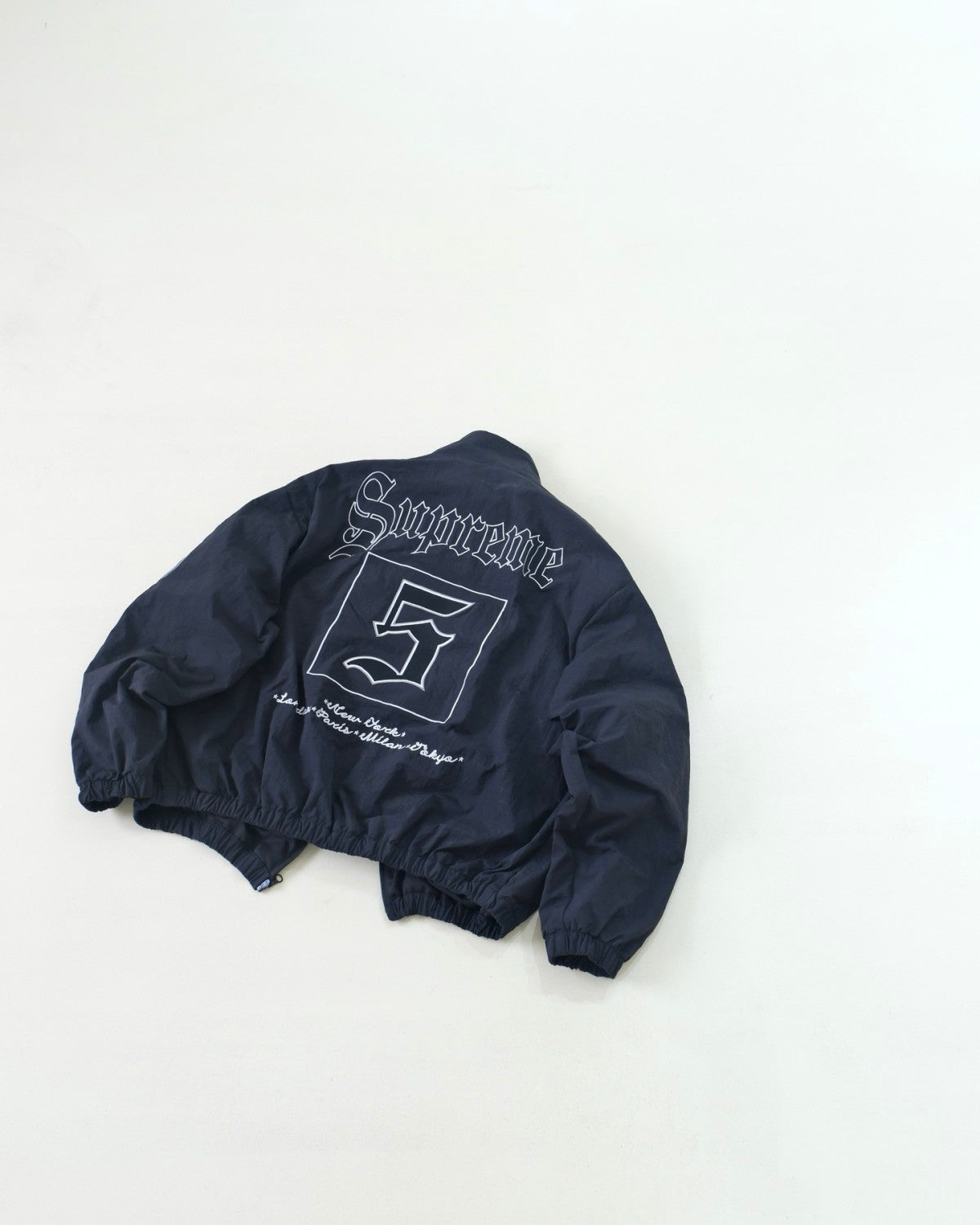 Supreme SS25 WEEK12 Old English Track Jacket Men's And Women's Spring/autumn Logo Pattern Patchwork Zipper Stand-up Collar Long-sleeved Jacket And Sweatpants Pants Set Suit #77832