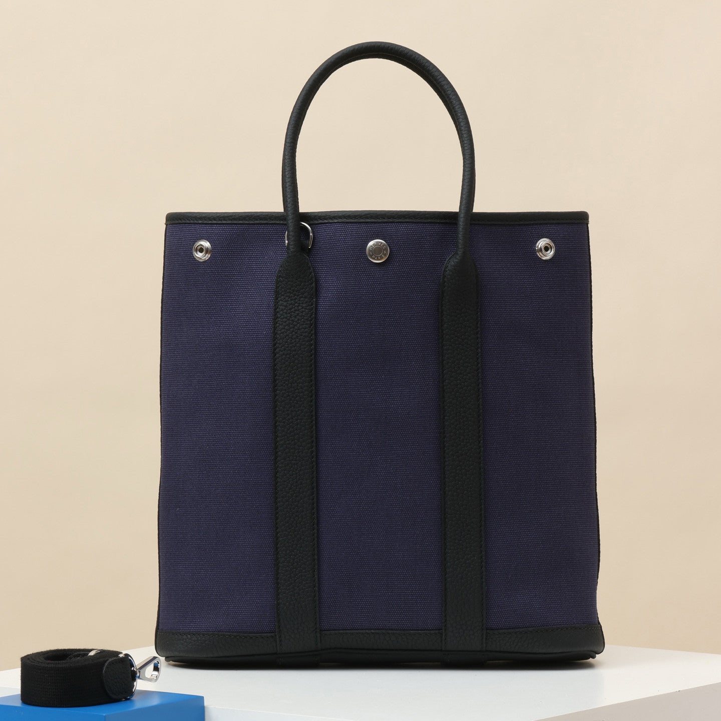 Hermes Men's And Women's Fashion Classic Color Blocked Silver Buckle Canvas Tote Bag Shoulder Bag Crossbody Bags H080141CKAA #78948