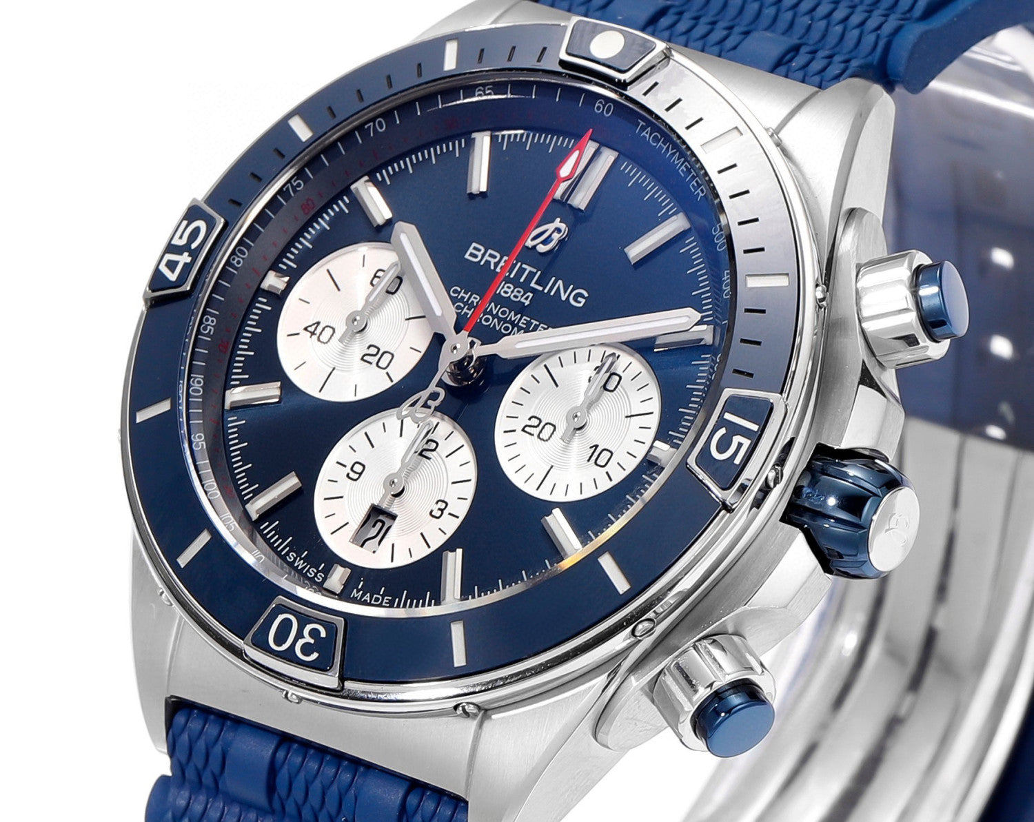 Breitling Silicone Bracelet Mechanical Watch #96675