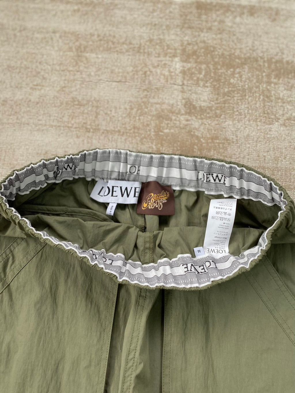 Loewe Men's and Women's Summer Solid Color Logo Embroidered Pocket Casual Shorts #99662