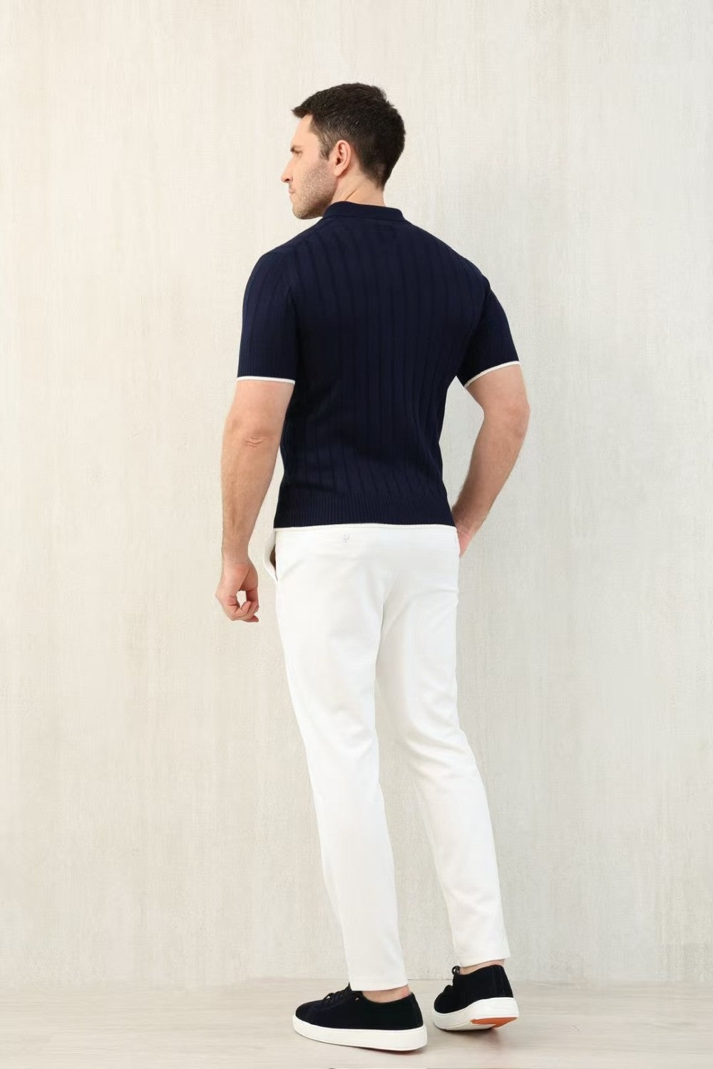 Brunello Cucinelli Men's Spring And Summer Solid Color Lapel Fitted Short Sleeve Polo Shirt Ngvp #1447