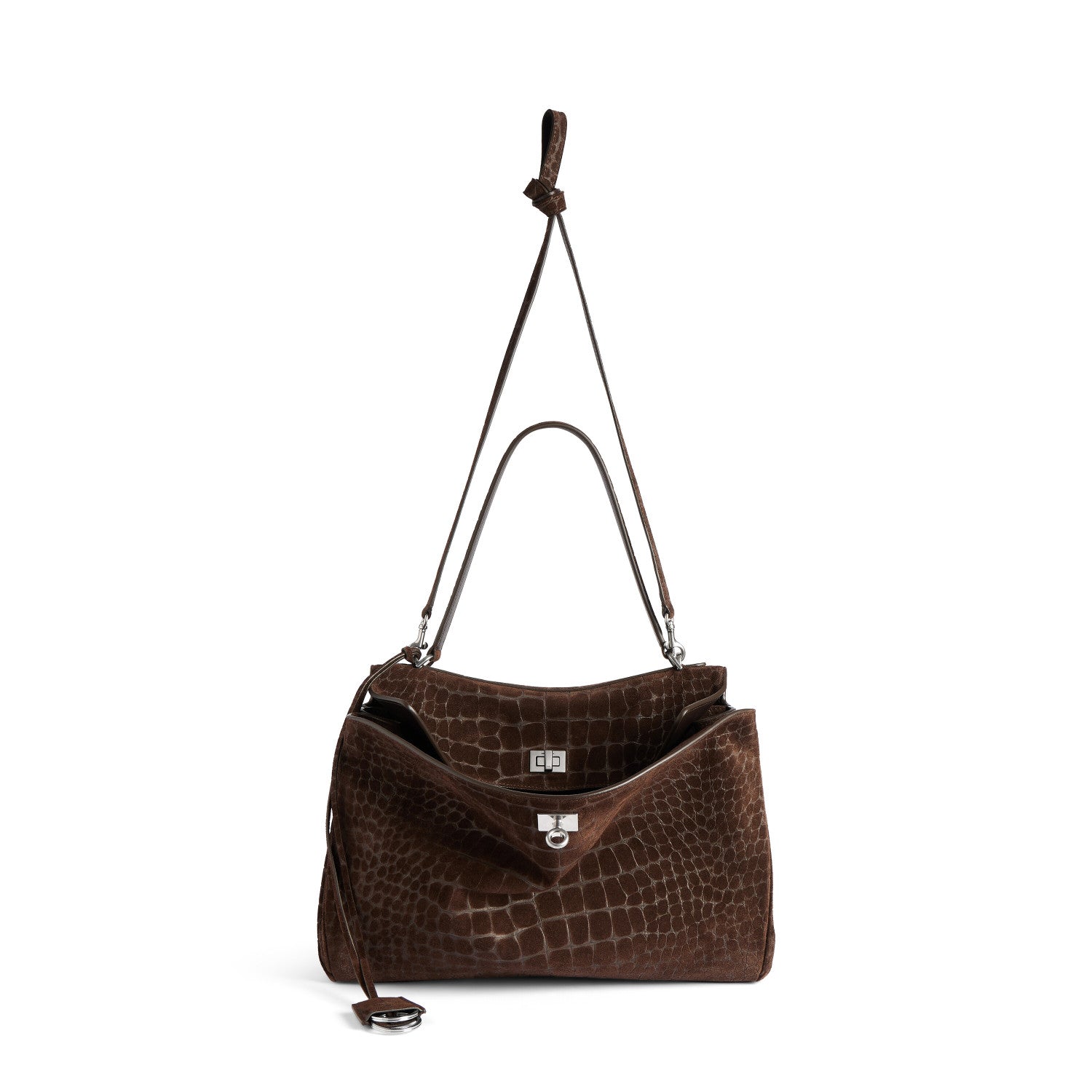 Balenciaga Women's Rodeo Handbag Medium Dark Brown #333497