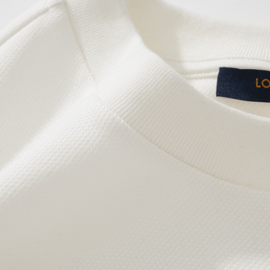 Louis Vuitton Men's Summer Solid Colour Pocket Round Neck Cotton Short Sleeve T-Shirt #99494