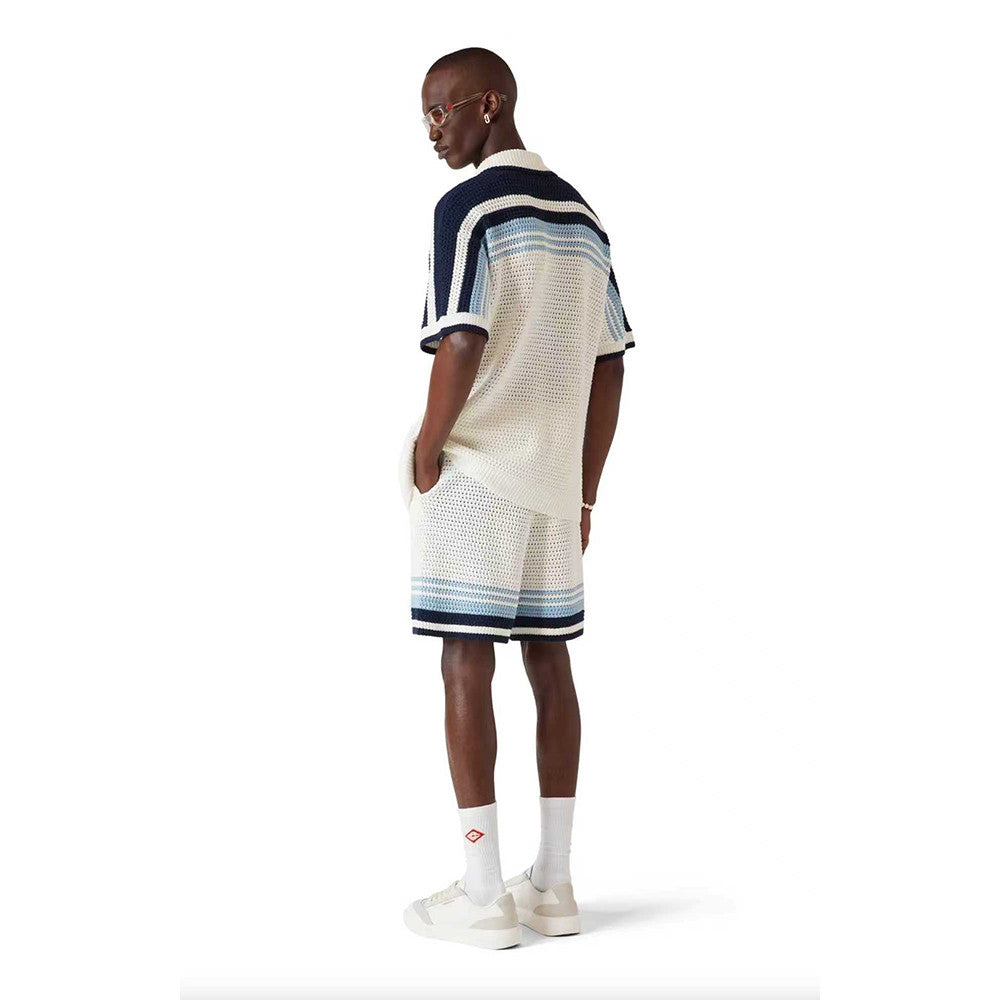 Casablanca Woven Striped Sweater Short-sleeved Shirt Shorts #335805