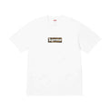 Supreme Men's and Women's Summer Leopard Print Box Logo Shanghai Opening Limited White Short Sleeve T-Shirt #99193
