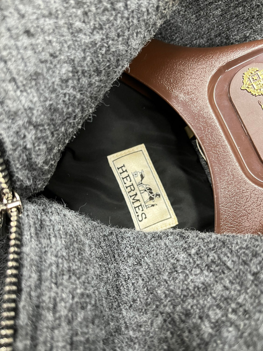 Hermes Men's Spring/Fall Patchwork Leather-Fur Collar Cashmere Casual Solid-Color Hooded Jacket Ngvp #2572