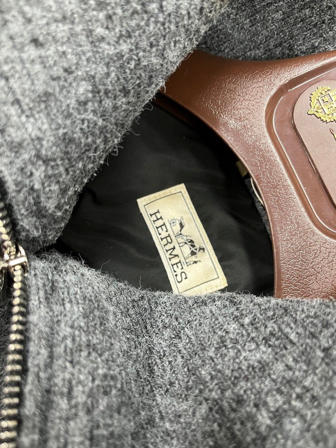 Hermes Men's Spring/Fall Patchwork Leather-Fur Collar Cashmere Casual Solid-Color Hooded Jacket Ngvp #2572