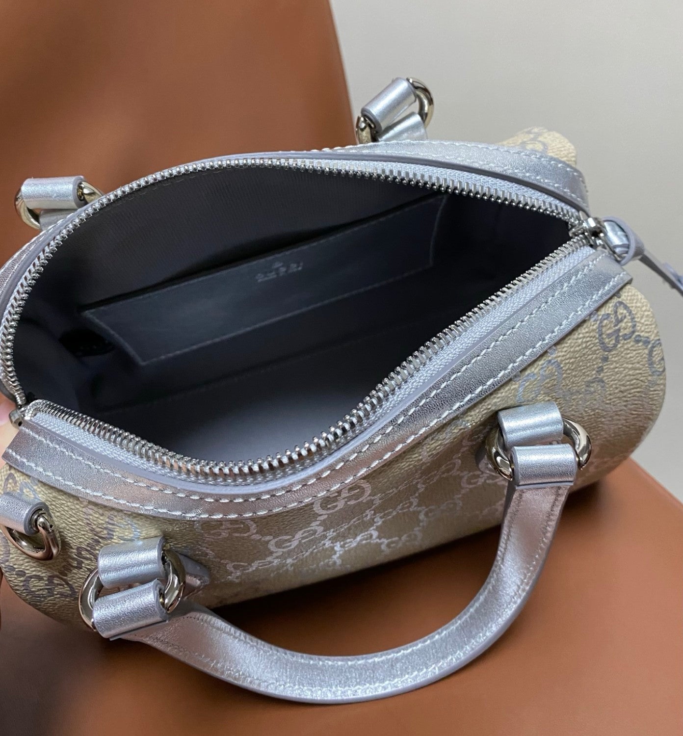 Gucci GG Emblem Small Boston Bag #337066