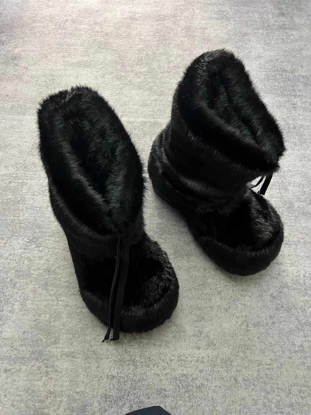 Balenciaga ALASKA Men's And Women's Fall/winter Fashion Casual Round Toe Slip On Short Snow Boots Shoes #79283