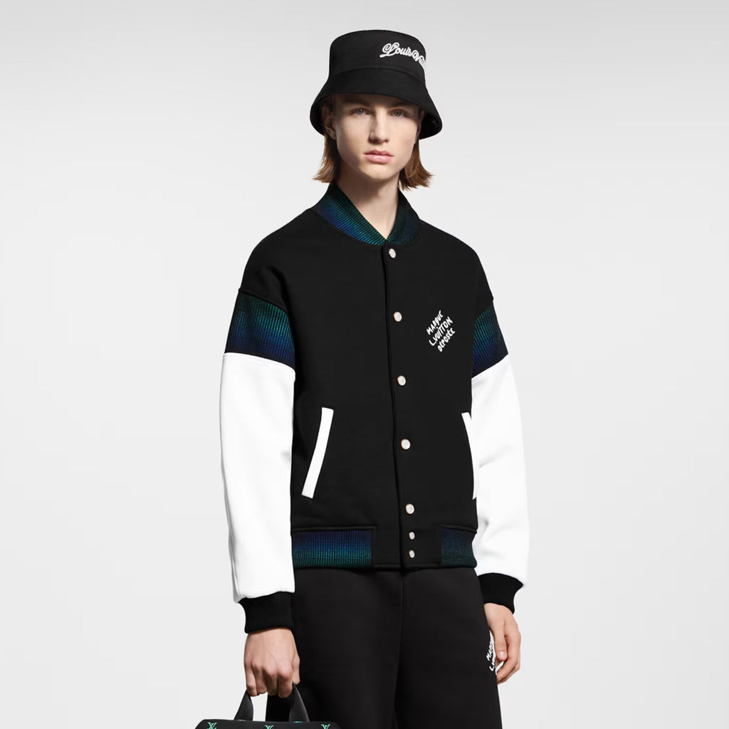 Louis Vuitton Men's Spring And Autumn Cotton Knit Baseball Jacket Single Breasted Colorblocked Cotton Long Sleeve Corset Jacket #77852