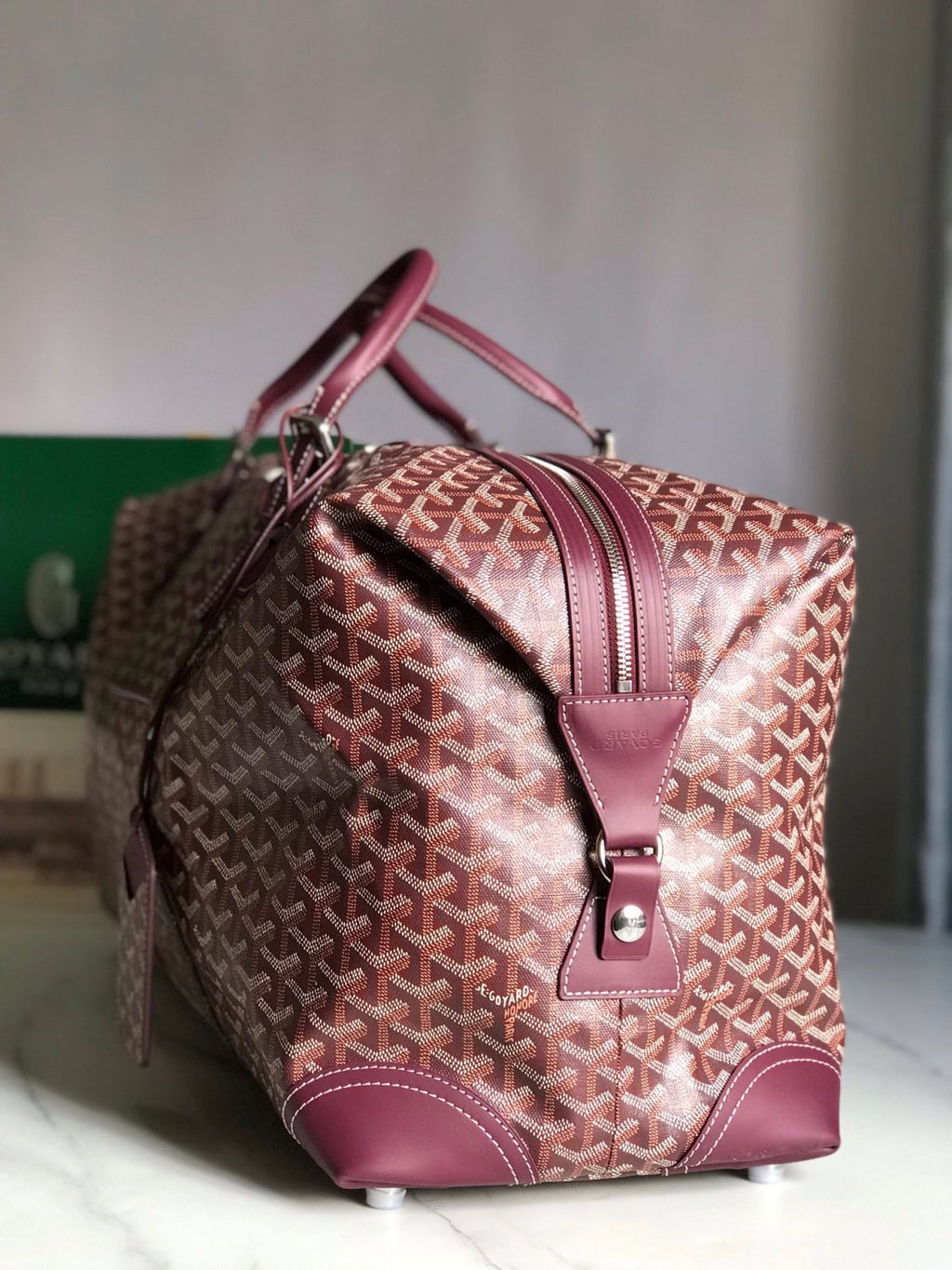 GOYARD Bowling45 Men's And Women's Fashion Classic All-over Print Zipper Closure Canvas Leather Oversized Travel Bag Bags BOWLIN045TY33CL33P #78364