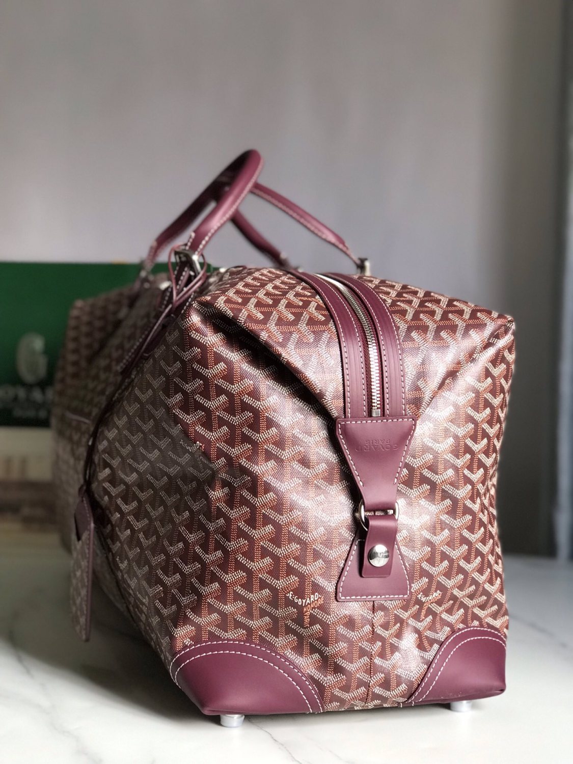 GOYARD Bowling45 Men's And Women's Fashion Classic All-over Print Zipper Closure Canvas Leather Oversized Travel Bag Bags BOWLIN045TY33CL33P #78364