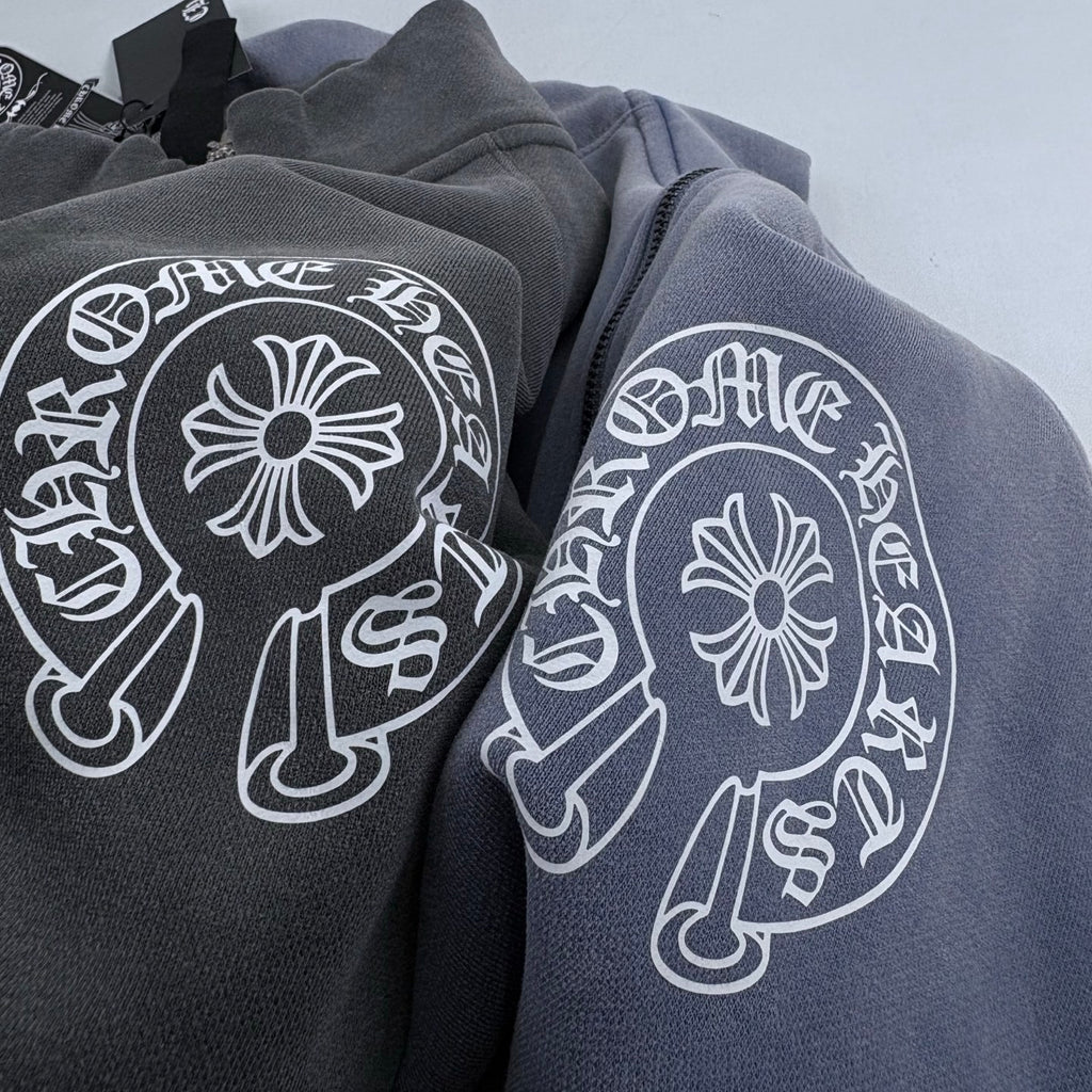 Chrome Hearts Half Zipper Sweatshirt Couple Style Pure Cotton #333458
