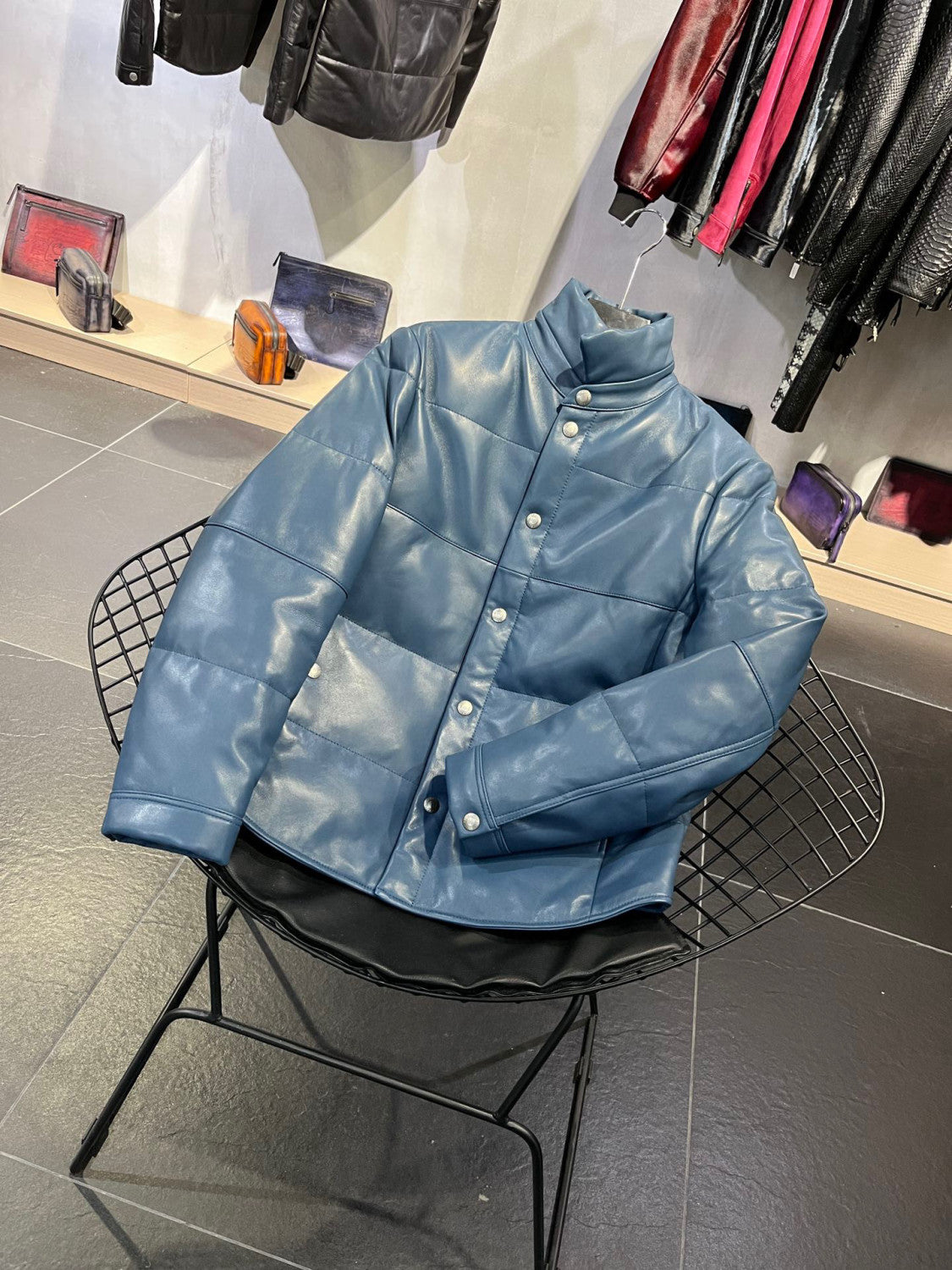 Tom Ford Leather Puffer Down Jacket Ngvp #6822