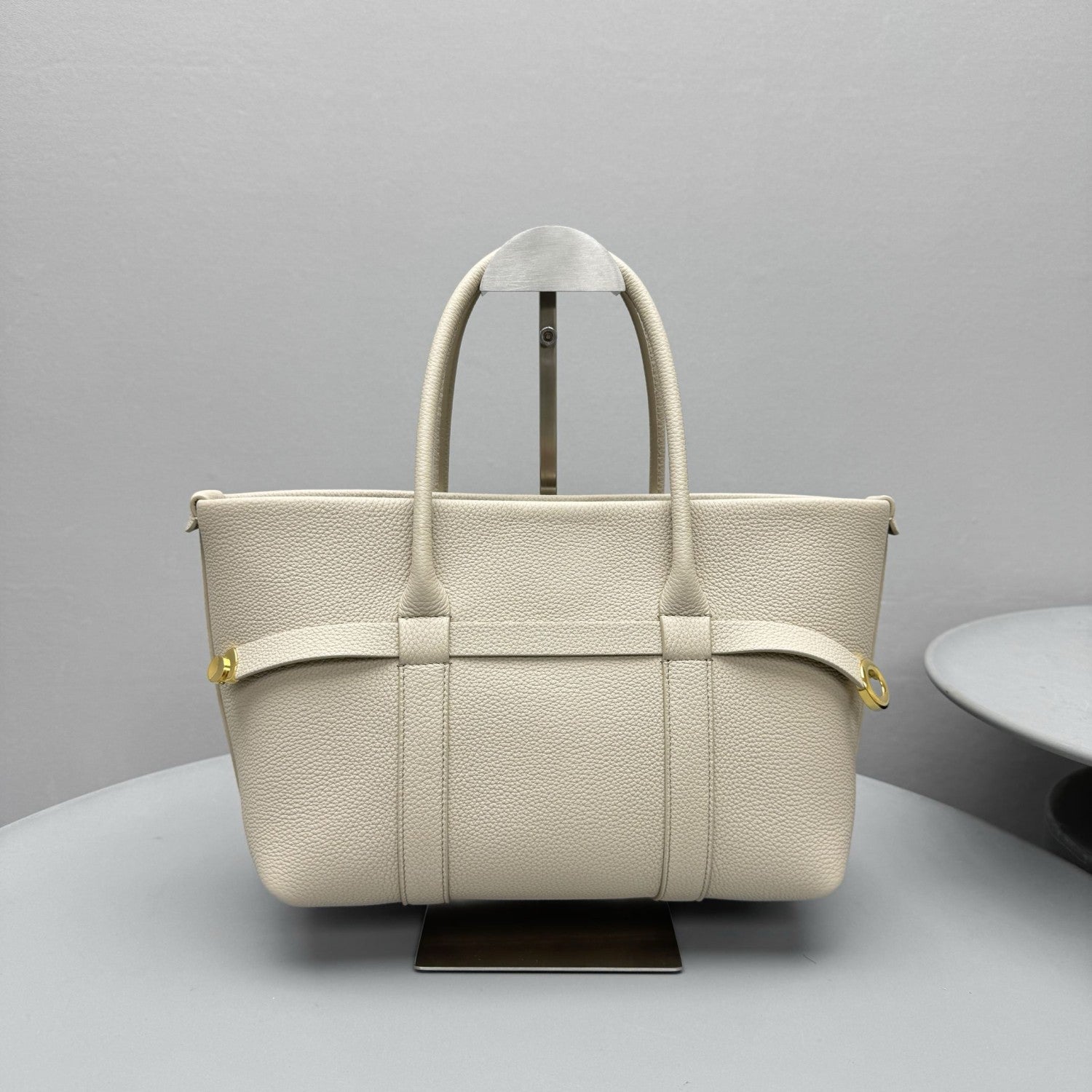 Loro Piana Ghiera Shopper Women's Classic Fashion Solid Color Ring Buckle Leather Tote Bag Bags #78198