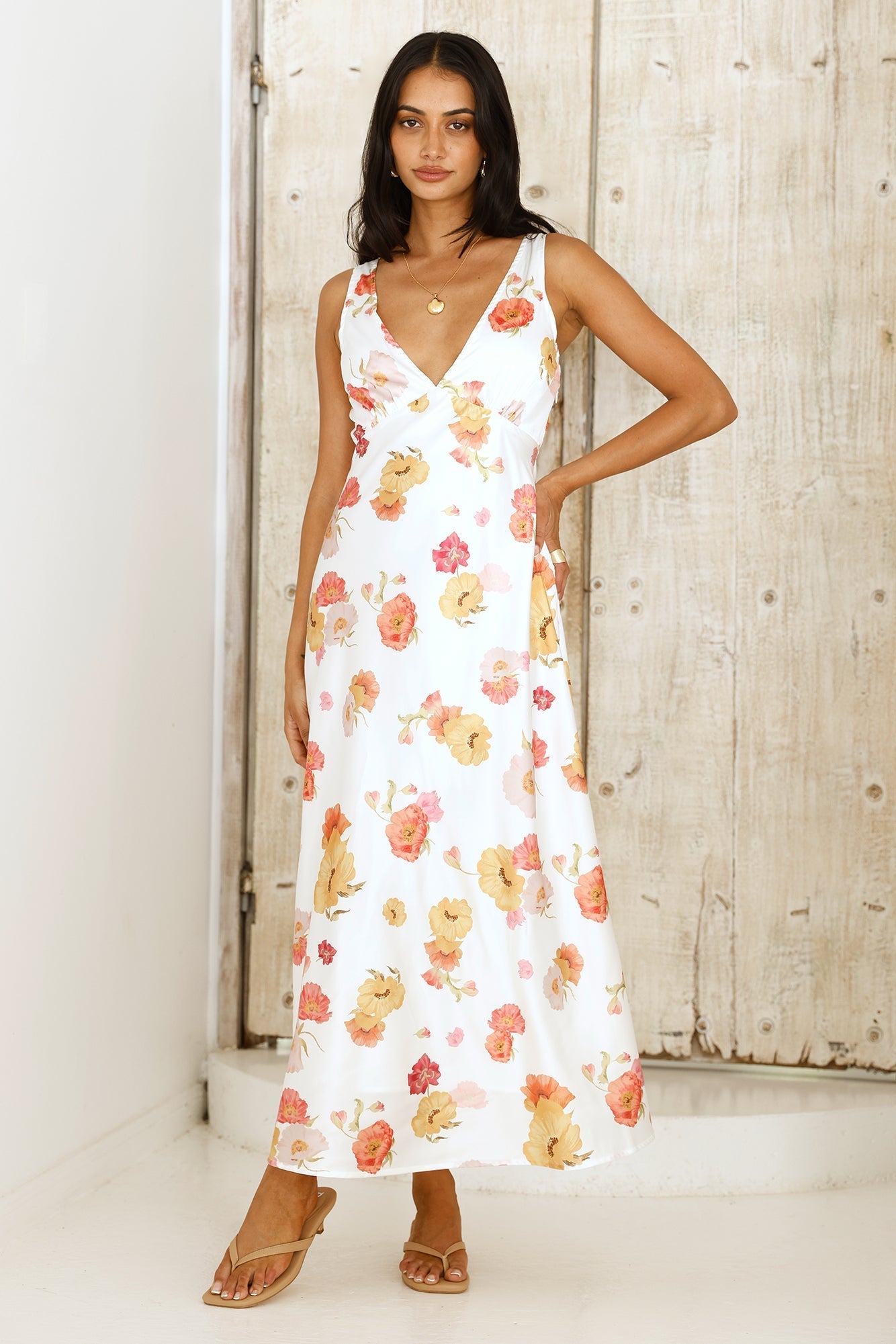 Apricot Dream Maxi Dress Floral