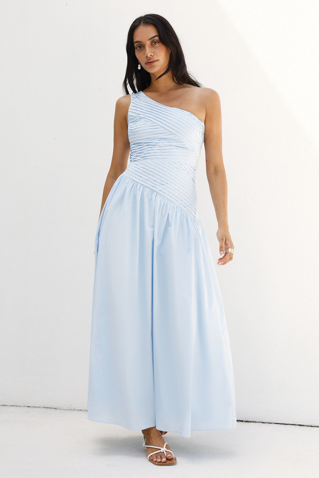 Lexi Love One Shoulder Maxi Dress Blue