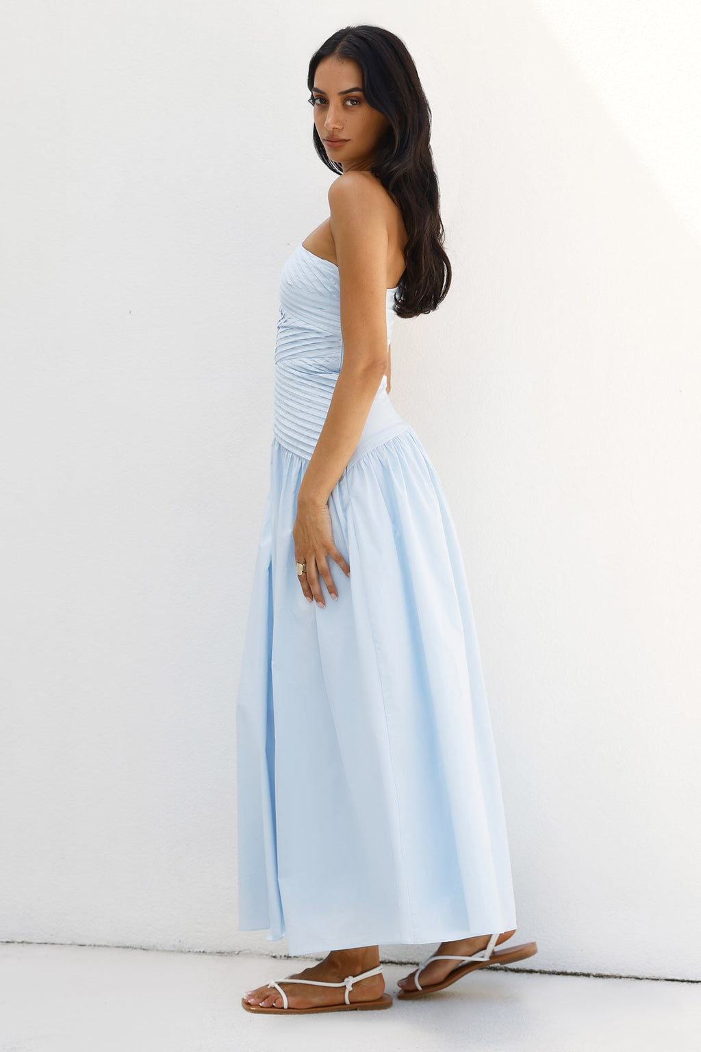 Lexi Love One Shoulder Maxi Dress Blue