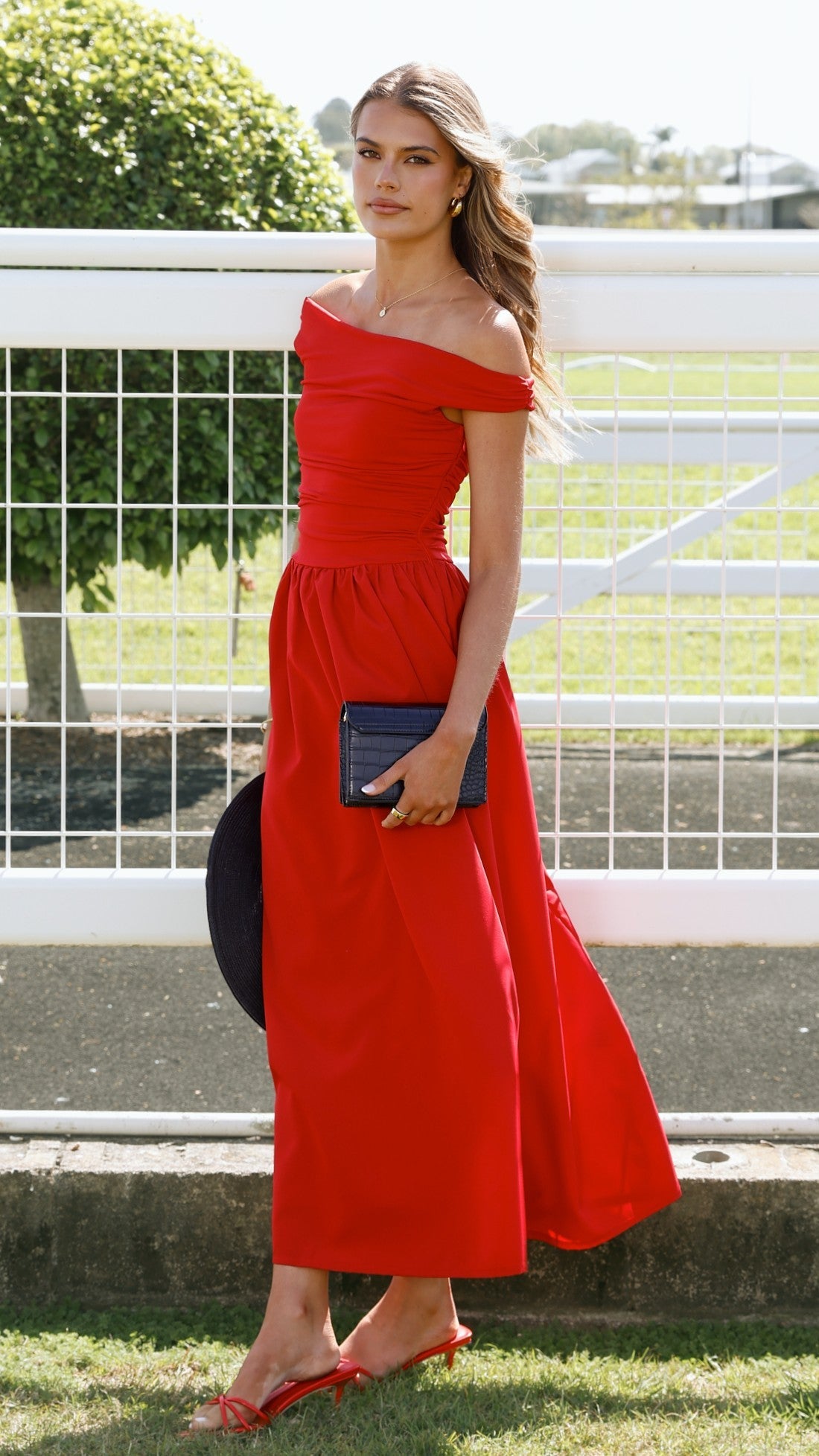 Immy Midi Dress - Red