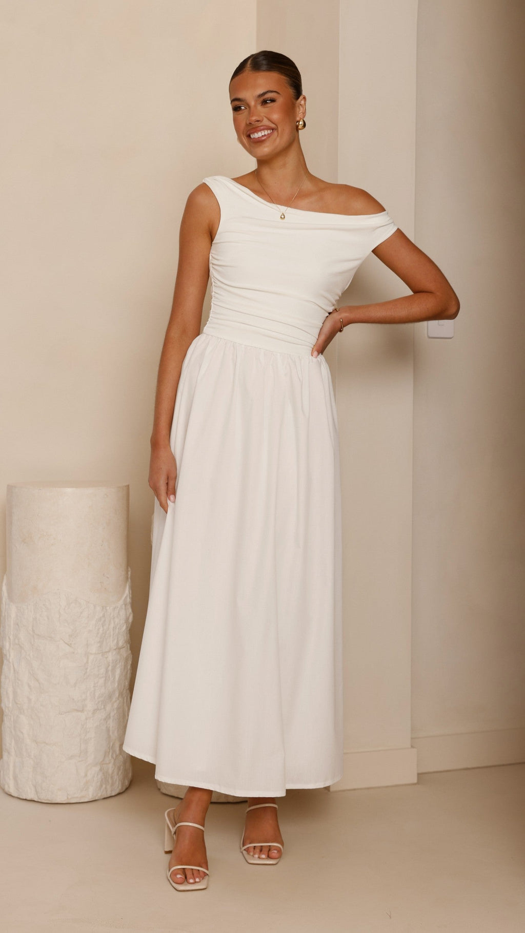 Immy Midi Dress - White