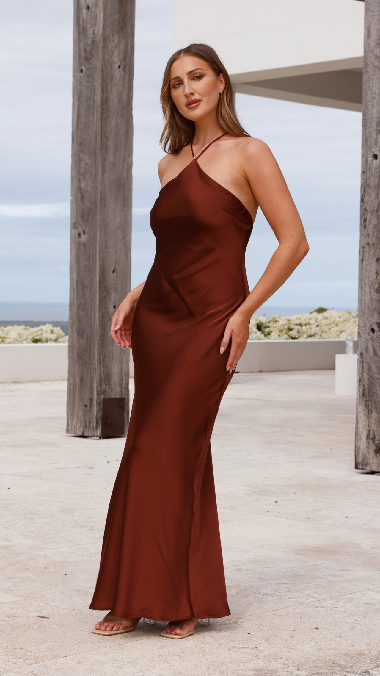 Chiara Maxi Dress - Brown
