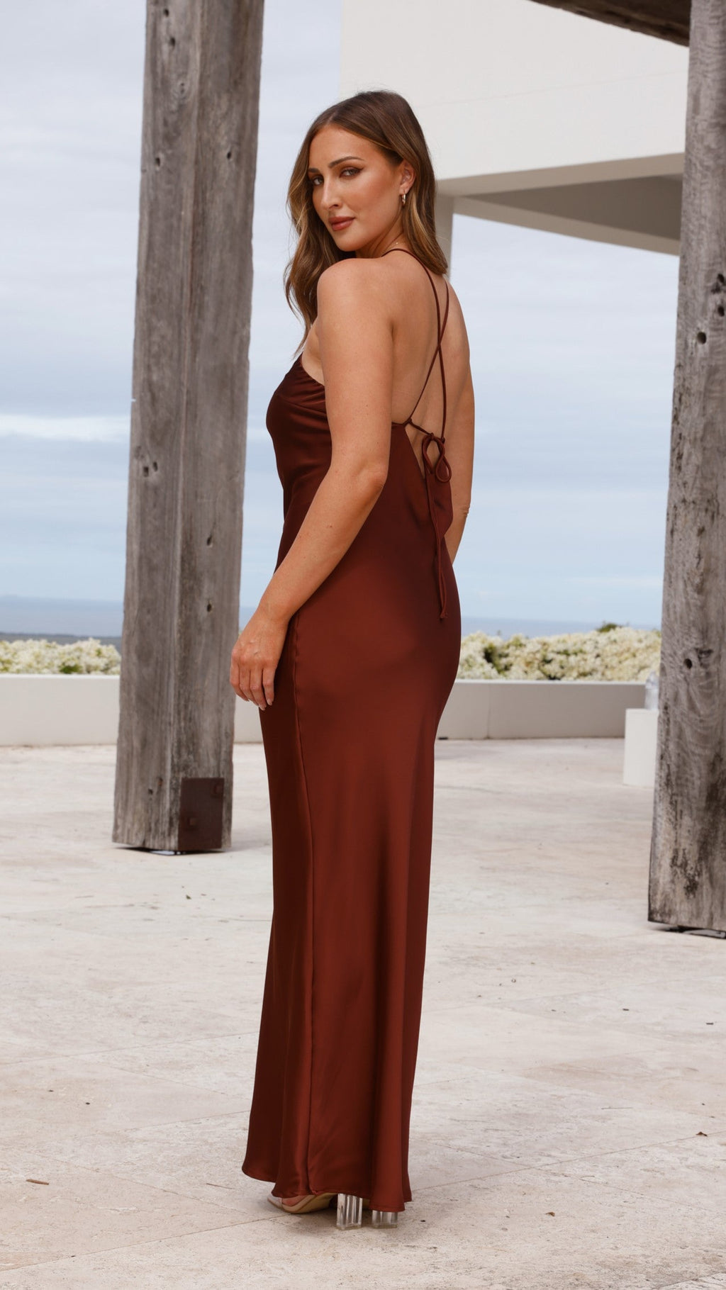 Chiara Maxi Dress - Brown