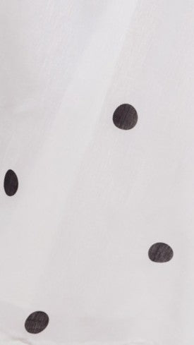 Tahlia Midi Dress - White Polka Print