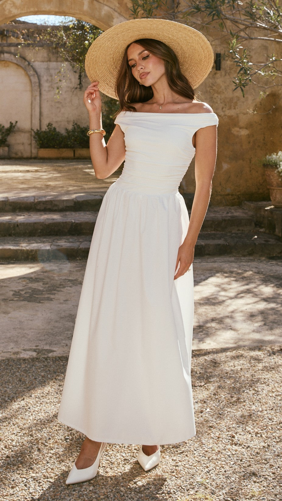 Immy Midi Dress - White