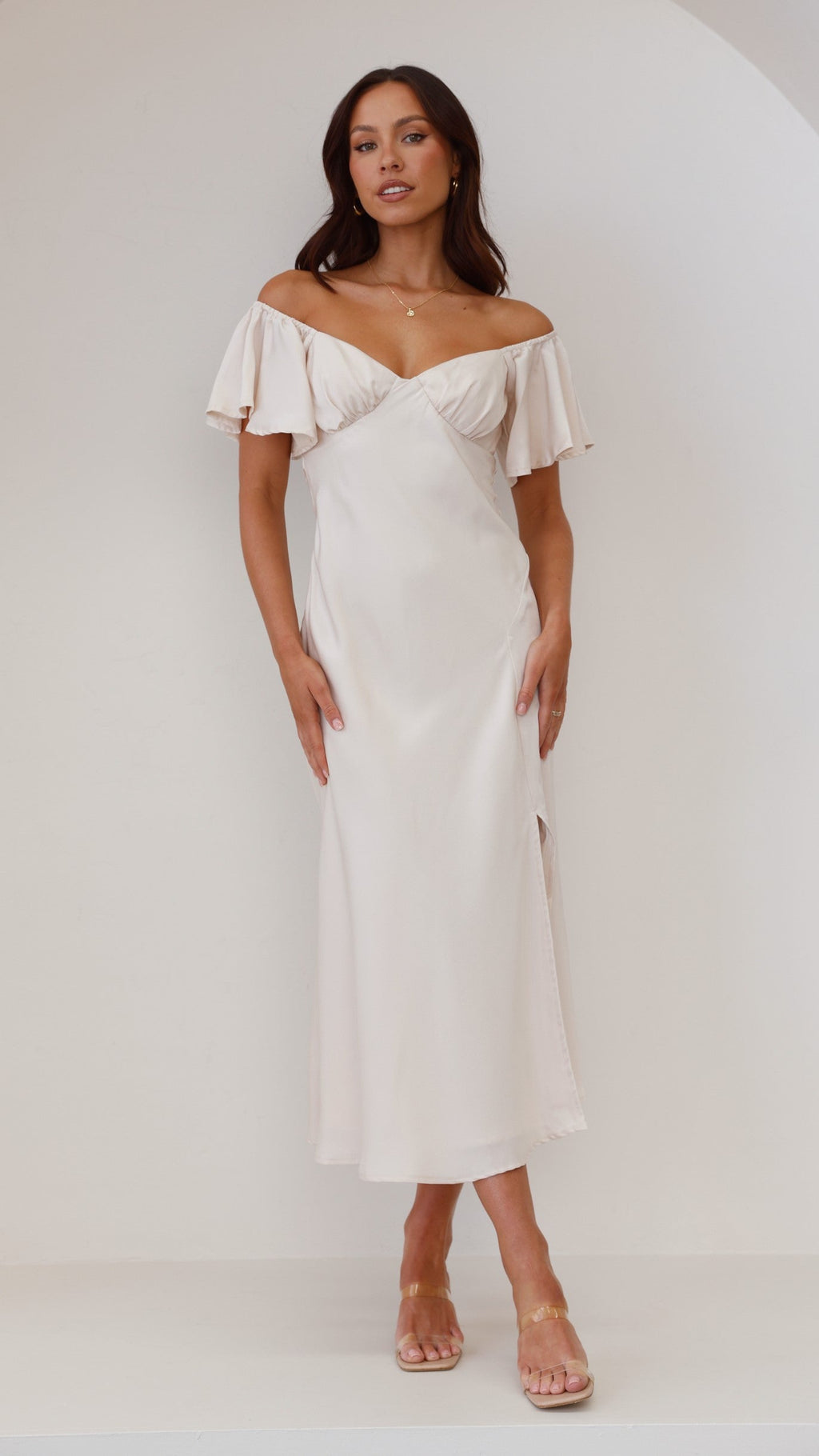 Louisa Midi Dress - Ivory