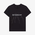 Givenchy Men's Summer Lightning Graphic Printed Solid Colour Round Neck Cotton Short Sleeve T-Shirt #97883