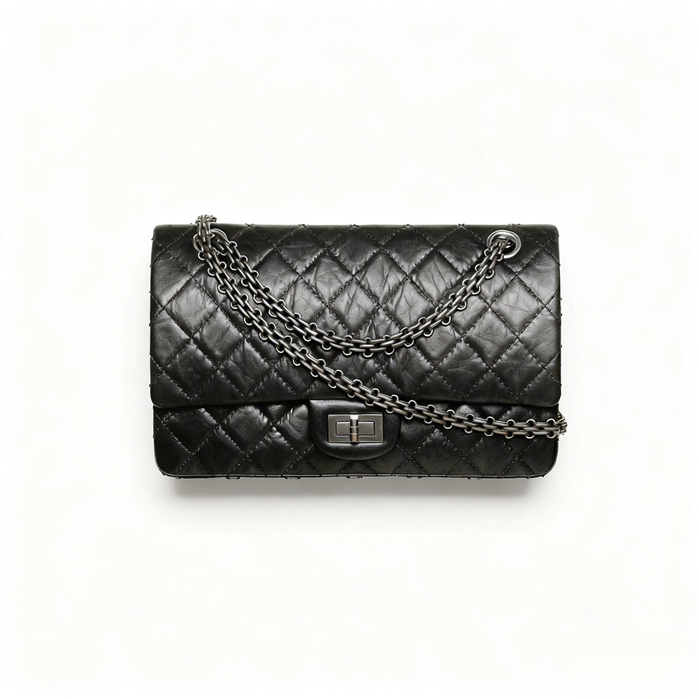 Chanel 2.55 Handbag Aged Calfskin Gold-Tone Metal #333121