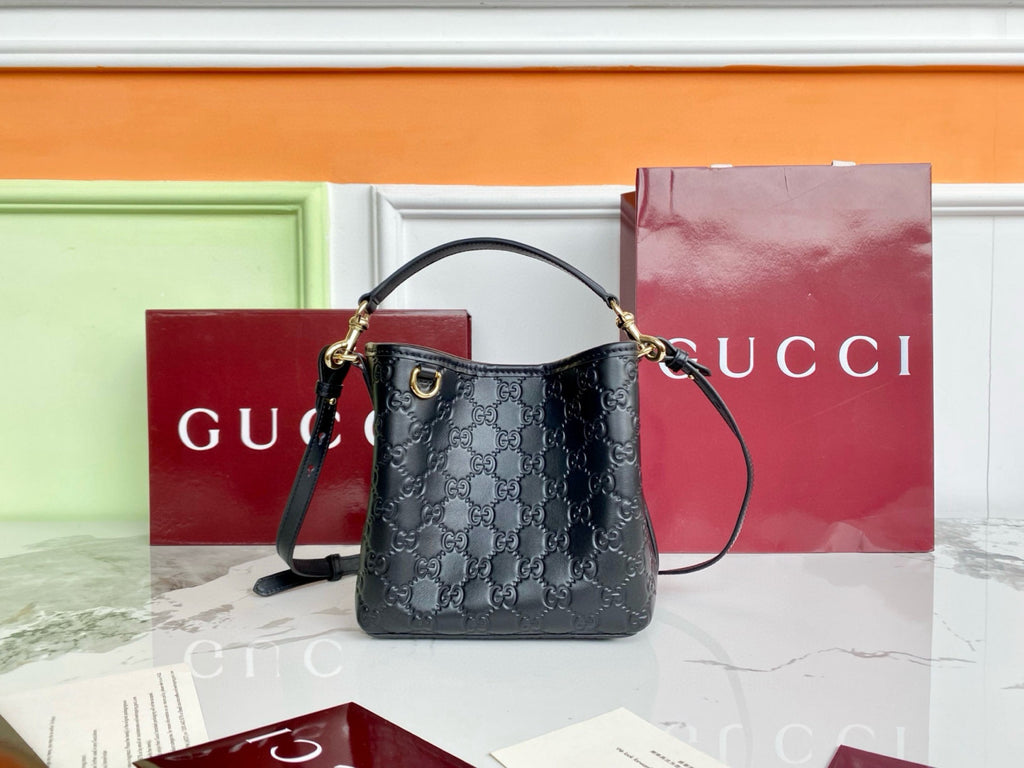 Gucci GG Emblem Small Bucket Bag #335481