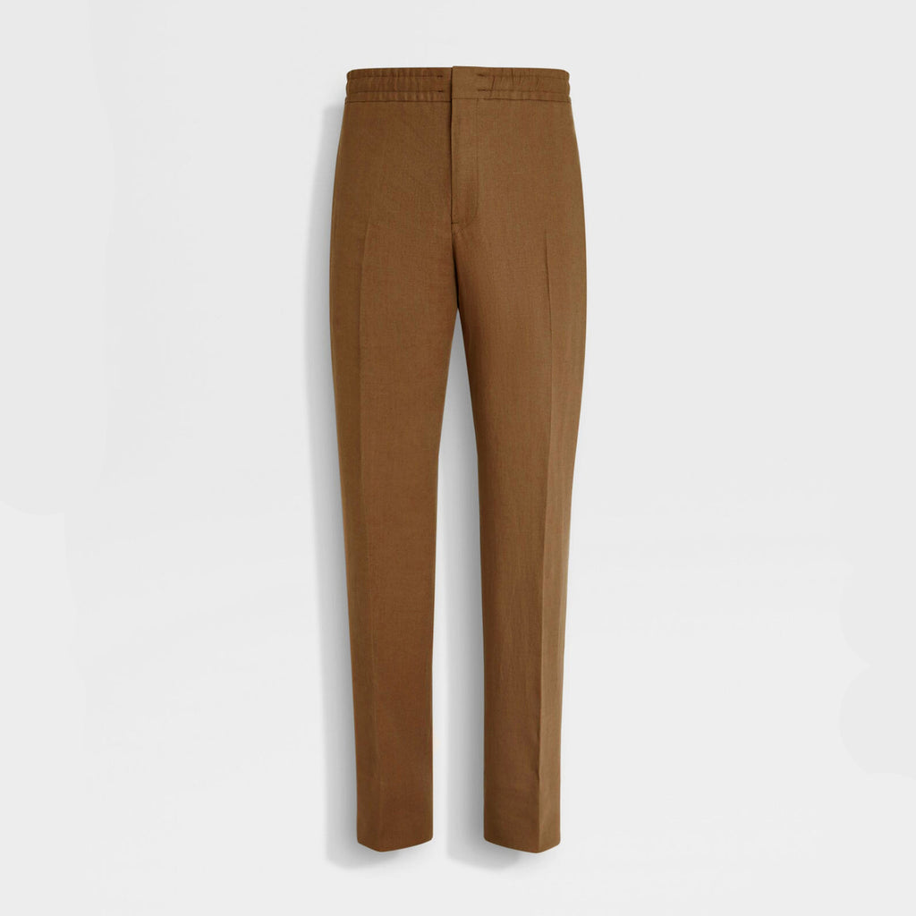 Ermenegildo Zegna Oasi Lino Oasis Linen Trousers Men's Spring And Summer Fashion Casual Comfortable Straight Trousers  Pants Ngvp #1575