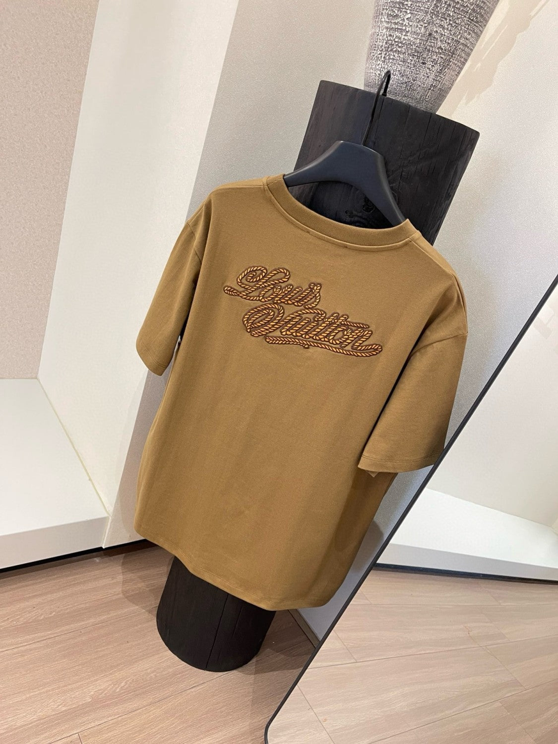 Louis Vuitton Men's Summer Solid Color Embroidered Letter Logo Round Neck Cotton Short Sleeve T-Shirt #72431