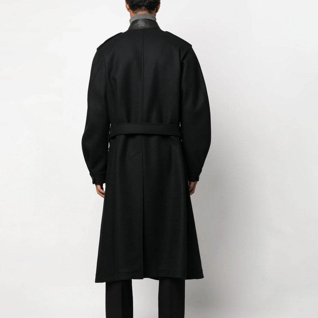 Tom Ford Solid Color Slanted Zipper Long Coat Ngvp #6779