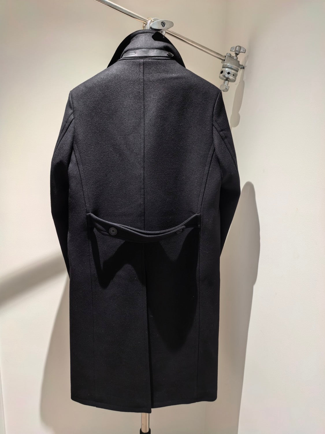 Tom Ford Men's Autumn And Winter Handmade Wool Collar Coat Fashion Trend Double-breasted Long Coat Warm Casual Temperament  #81252