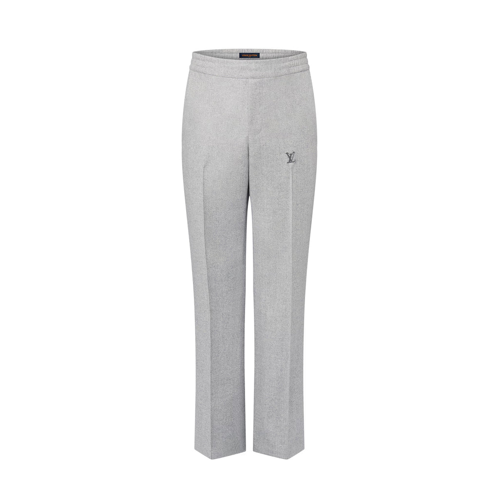 Louis Vuitton Men's Spring And Fall Solid Color Wool Fabric Drawstring Tie Casual Pants #76271