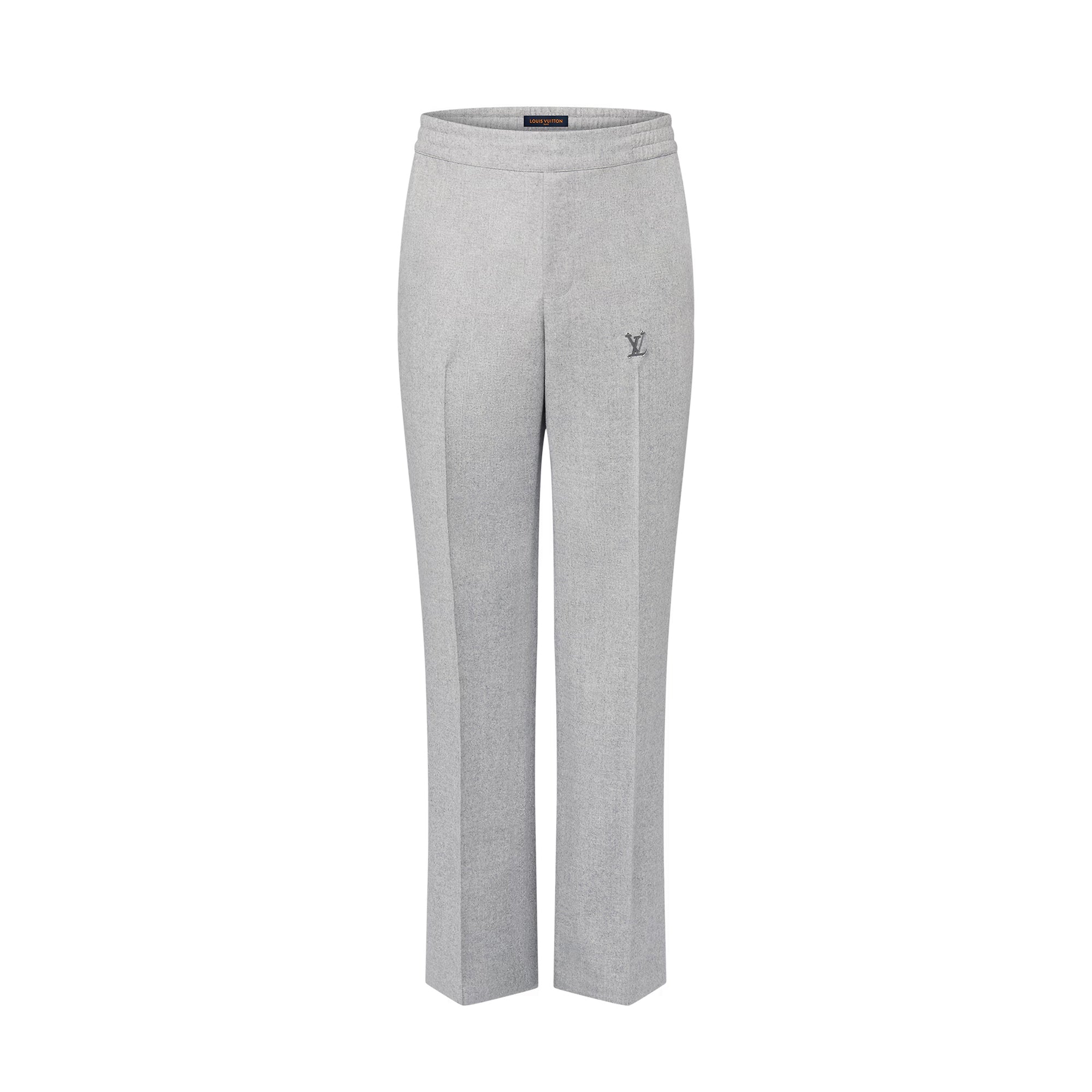 Louis Vuitton Men's Spring And Fall Solid Color Wool Fabric Drawstring Tie Casual Pants #76271