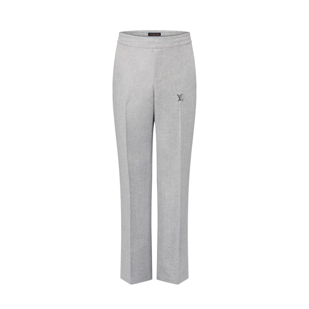 Louis Vuitton Men's Spring And Fall Solid Color Wool Fabric Drawstring Tie Casual Pants #76271