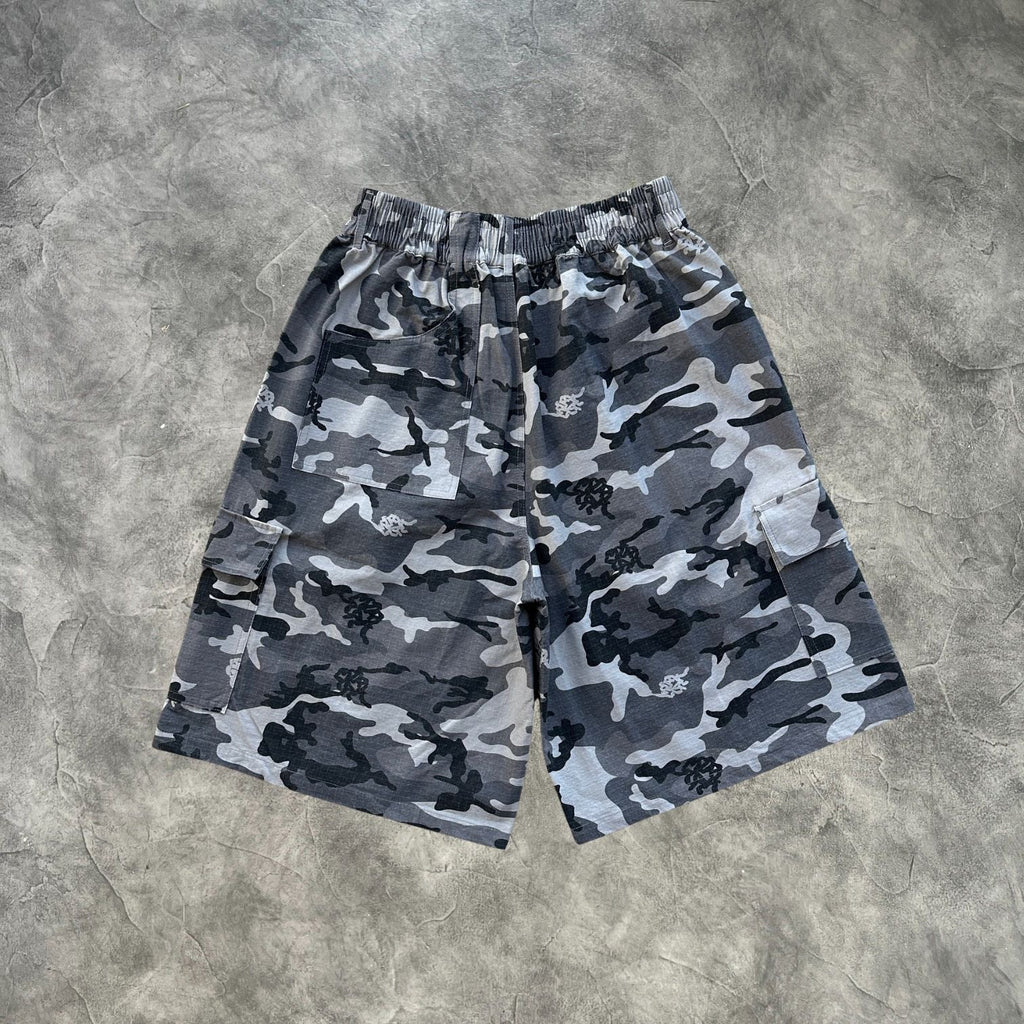 Mertra Cargo Shorts Grey Camouflage