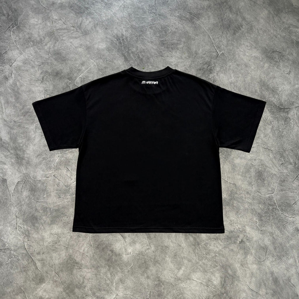 Mertra Stacked Logo T-Shirt Black