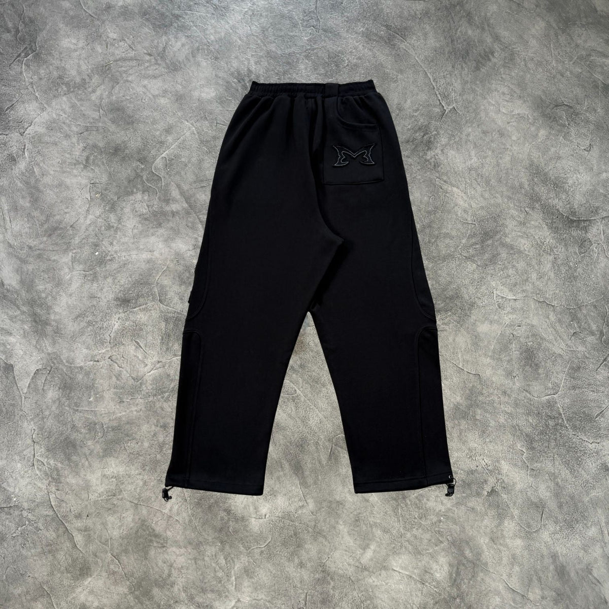 Mertra Split Panel Sweatpants Black