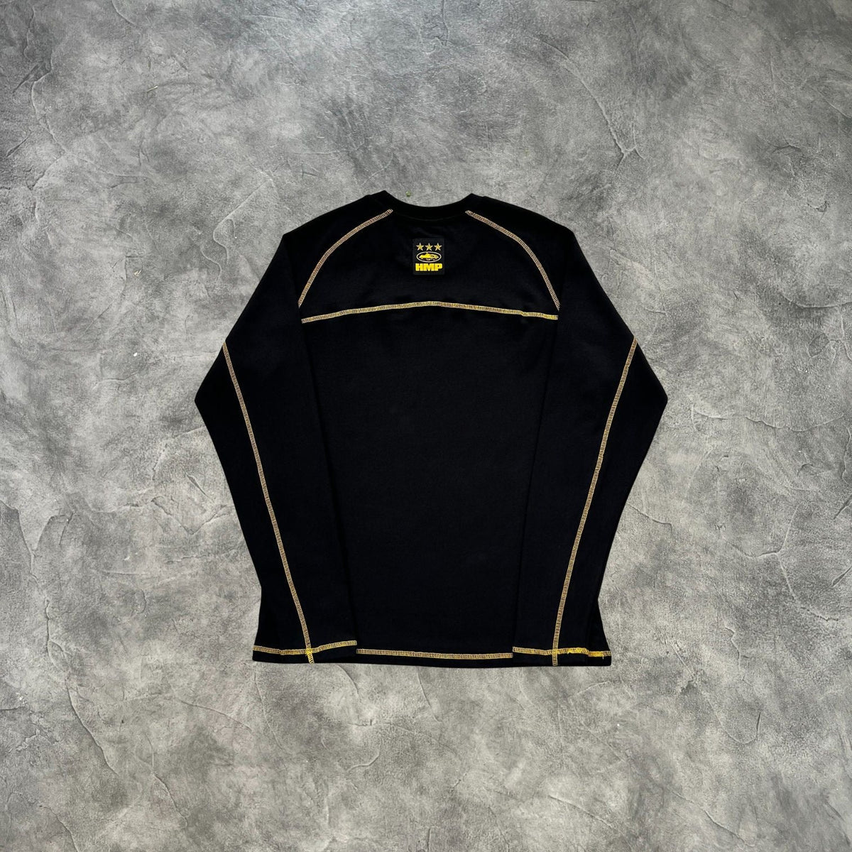 Corteiz HMP Heavyweight Long Sleeves T-Shirt Black/Yellow