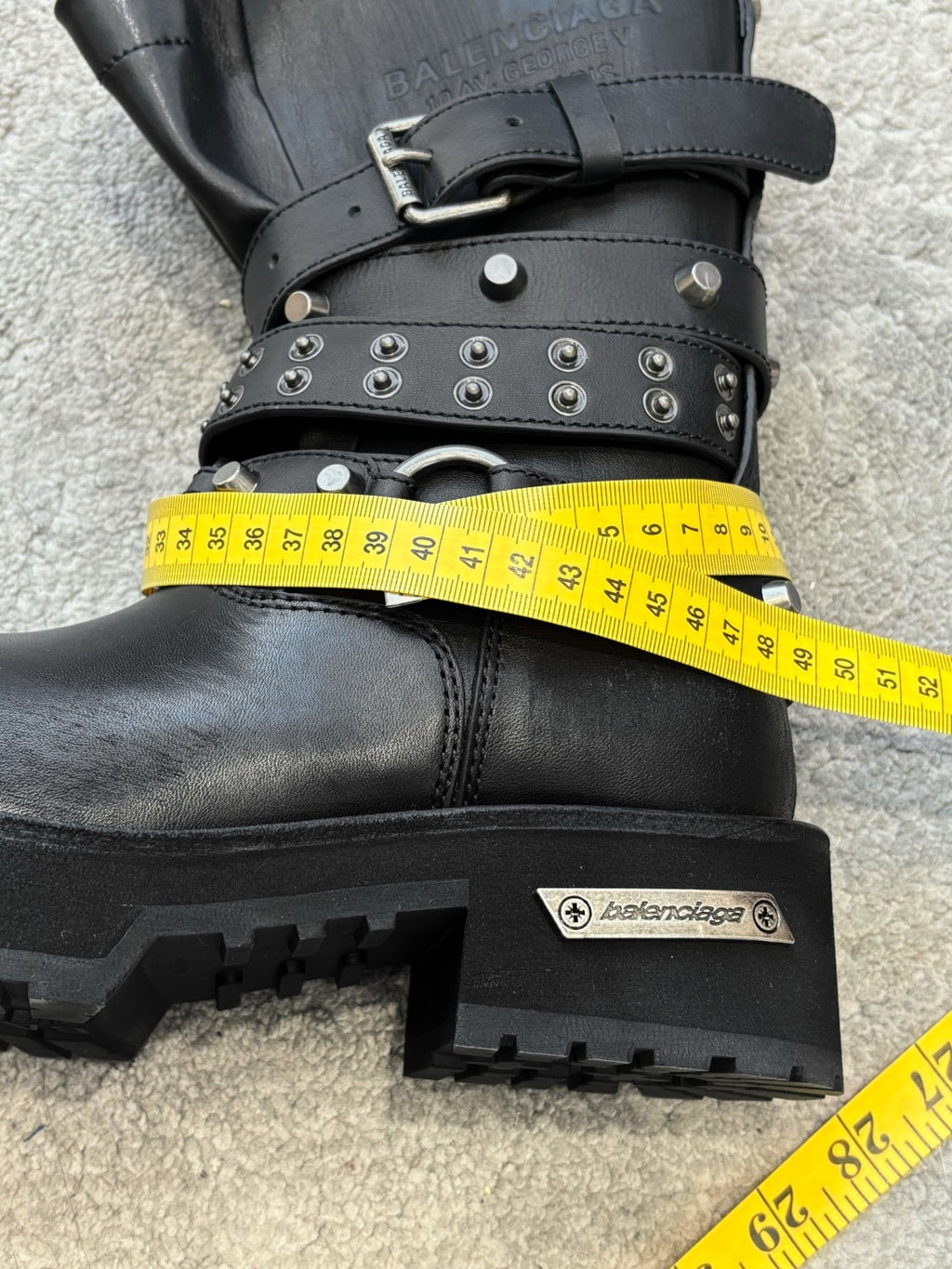 Balenciaga Men's and Women's Fall/Winter Fashion Casual Round Toe Sleeveless Thick Sole Leather Mid Calf Boots Shoes #78583