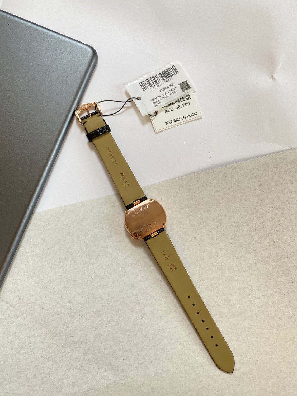 Cartier Black Strap Decorative Watch #21921