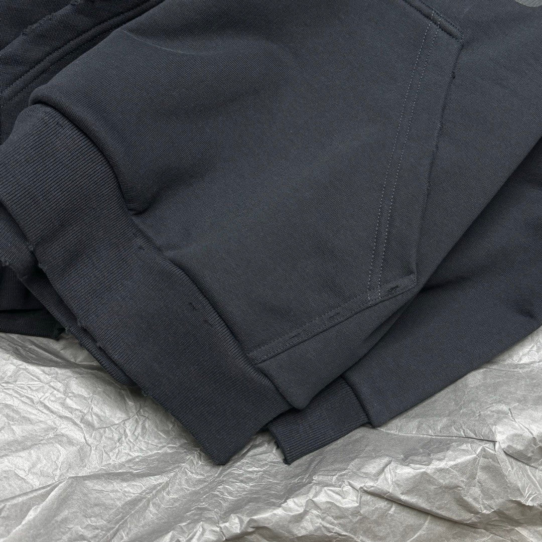 Balenciaga Men's Spring & Autumn Gray Letter Print Loose Hooded Drop Shoulder Long Sleeve Sweatshirt Tie Sweatpants Pants #73496