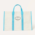 Goyard 2026 Limited Edition Méditerranée Turquoise Blue Two-tone Canvas Beach Bag Stylish Casual Large-capacity Shopping Bag Bags #84432A