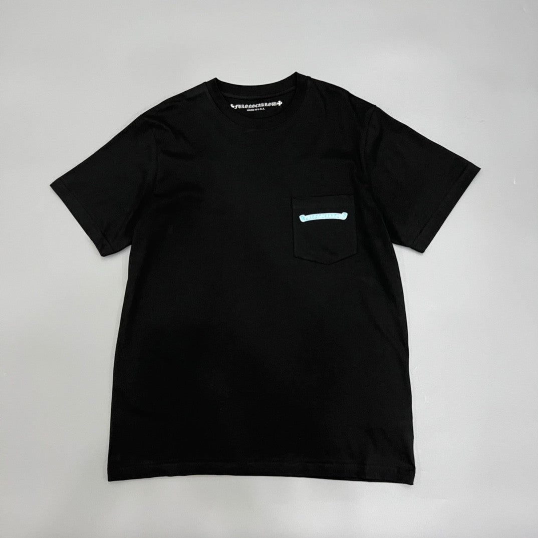 Chrome Hearts Men's and Women's Summer Neckline Sanskrit Letter Round Neck Cotton Short Sleeve T-shirt #72261