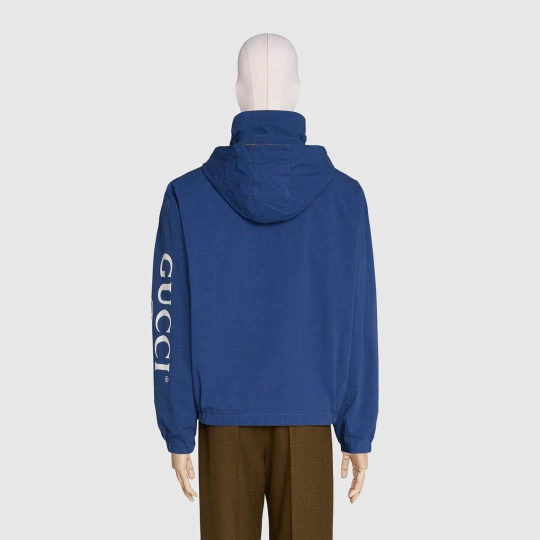 Gucci Men's Spring and Autumn Solid Color Logo Printed Reversible Zipper Long Sleeve Jacket #74788