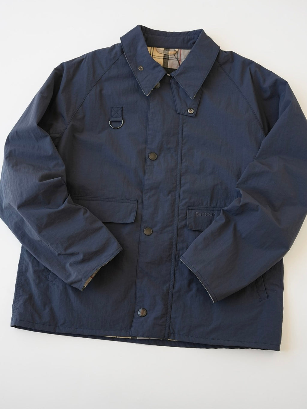 Barbour Men's Spring/Fall Fashion Classic Solid Color Lapel Single Breasted Waterproof Polyester Blend Fabric Casual Oversized Jacket #79495